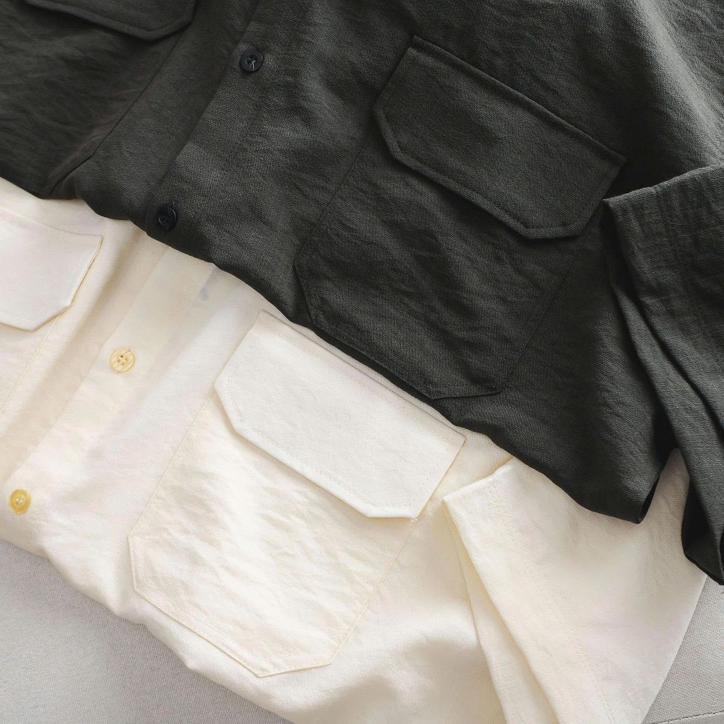 [bigmen] Áo sơ mi tay ngắn nam big size vải đũi cao cấp phối túi thời trang cỡ đại < 140kg - đũi SM 2 túi