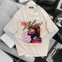 [Big Men] Áo thun nam big size chất vải cotton in Vibin' thời trang 85-135kg