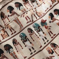 [ Big Men] Áo khoác sơ mi chất vải jean gấm họa tiết 3D cá tính< 135 kg_ Ai Cập