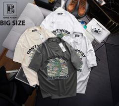 Big Men- Áo thun cotton bigsize nam in Everything Okay thời trang 65- 135 kg