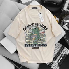 Big Men- Áo thun cotton bigsize nam in Everything Okay thời trang 65- 135 kg