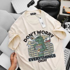 Big Men- Áo thun cotton bigsize nam in Everything Okay thời trang 65- 135 kg