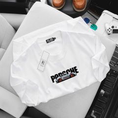 Big Men- Áo thun cotton bigsize nam in xe Porsche hai mặt thời trang 85- 135 kg