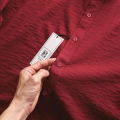 [ Big Size 80- 130 kg] Áo sơ mi tay ngắn bigsize nam vải đũi nút cài cổ trụ màu đỏ thời trang Big Men