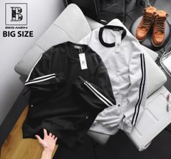 Áo khoác sweater phối 2 sọc tay thời trang bigsize nam < 140kg