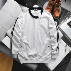 Áo khoác sweater phối 2 sọc tay thời trang bigsize nam < 140kg