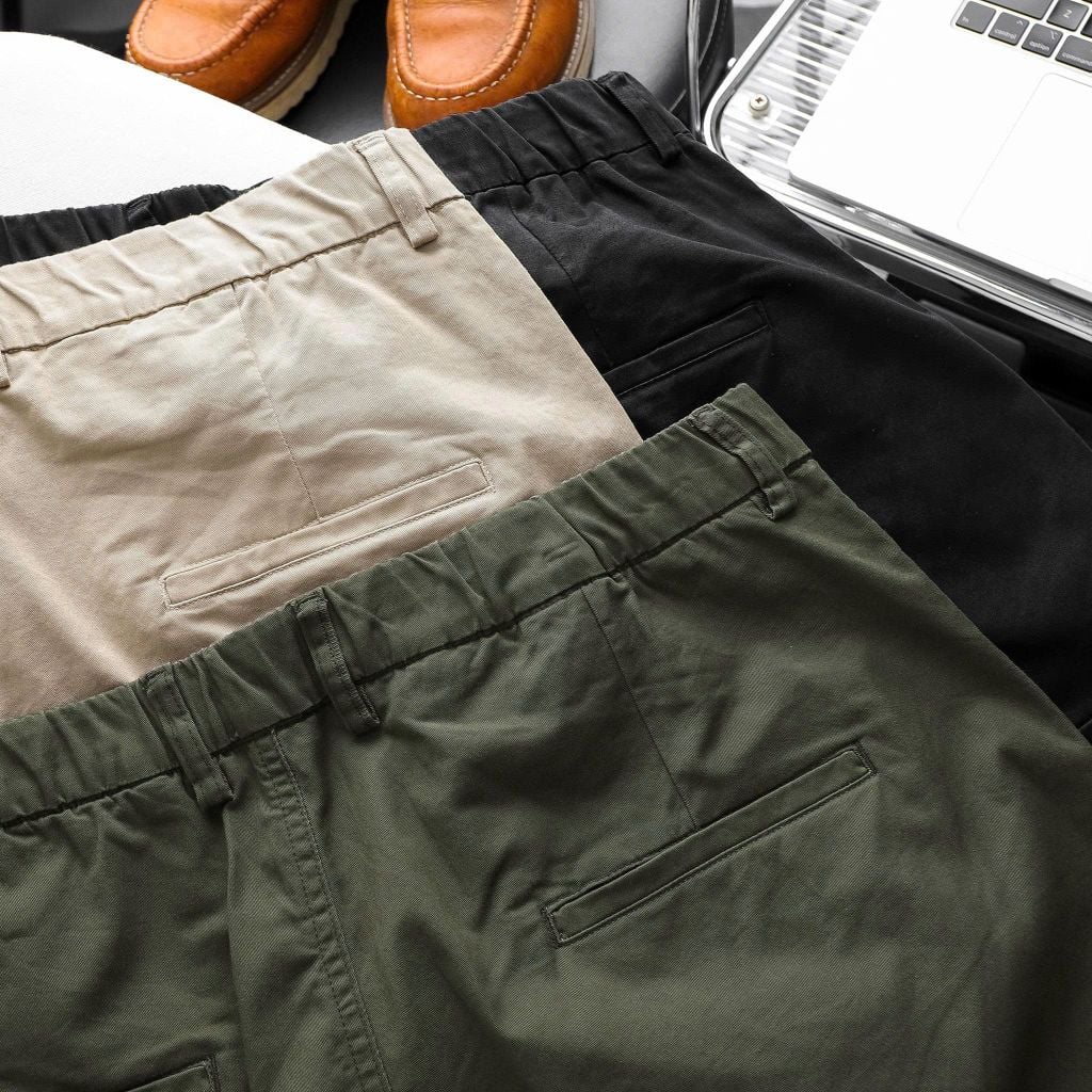 Quần kaki dài lưng thun túi hộp ống suông big size nam 80-130kg