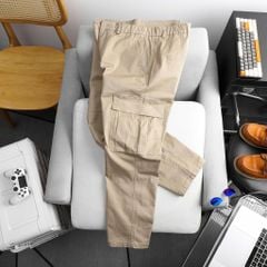 Quần kaki dài lưng thun túi hộp ống suông big size nam 80-130kg