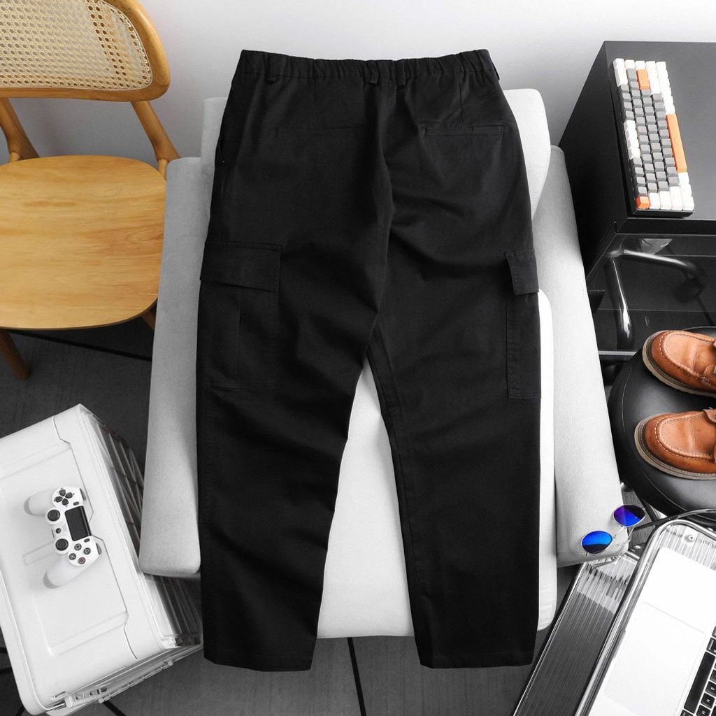 Quần kaki dài lưng thun túi hộp ống suông big size nam 80-130kg