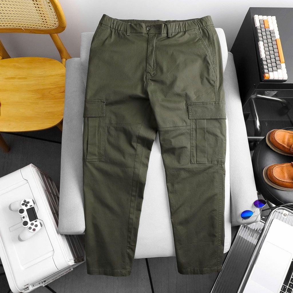 Quần kaki dài lưng thun túi hộp ống suông big size nam 80-130kg