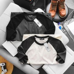 Áo thun cotton bigsize nam PHỐI TAY đẹp thời trang 85-135kg - raplan