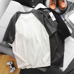 Áo thun cotton bigsize nam PHỐI TAY đẹp thời trang 85-135kg - raplan