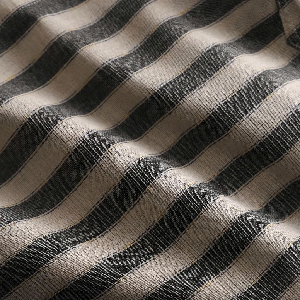 Áo sơ mi tay ngắn chất vải linen phối sọc caro cao cấp thời trang bigsize nam 80-130 kg