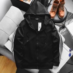 [Big Men] Áo khoác có nón phối 2 sọc năng động bigsize nam 85- 130 kg