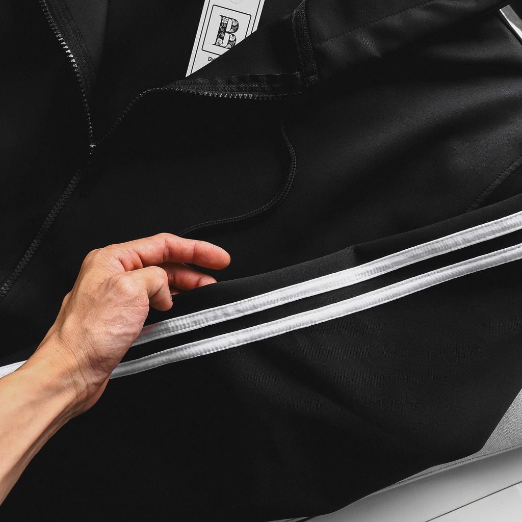 [Big Men] Áo khoác có nón phối 2 sọc năng động bigsize nam 85- 130 kg