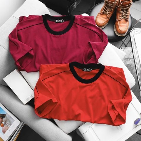 [ Big Men] Áo thun chất vải cotton phối sọc vai thời trang bigsize nam 85- 135 kg - lé vòng