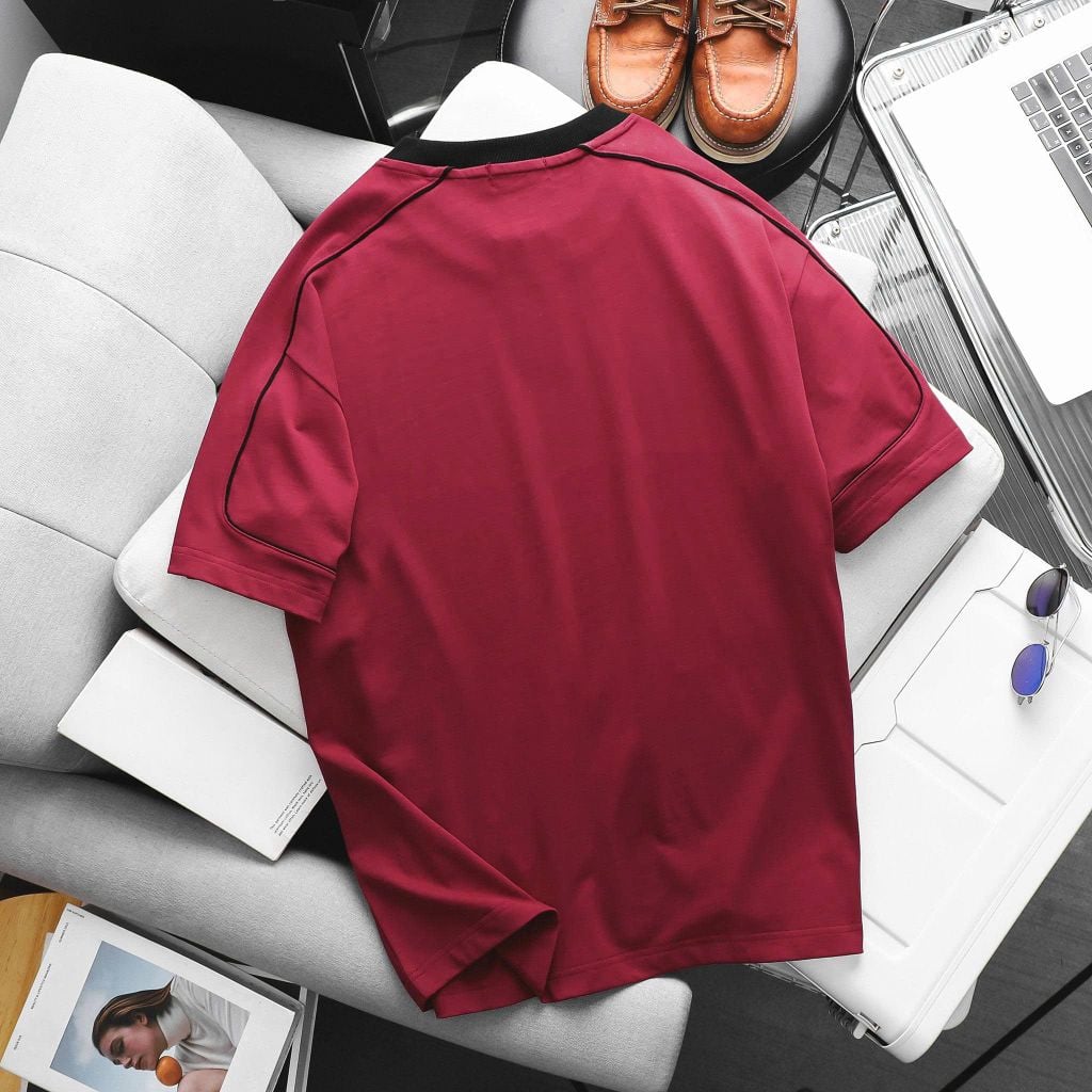 [ Big Men] Áo thun chất vải cotton phối sọc vai thời trang bigsize nam 85- 135 kg - lé vòng