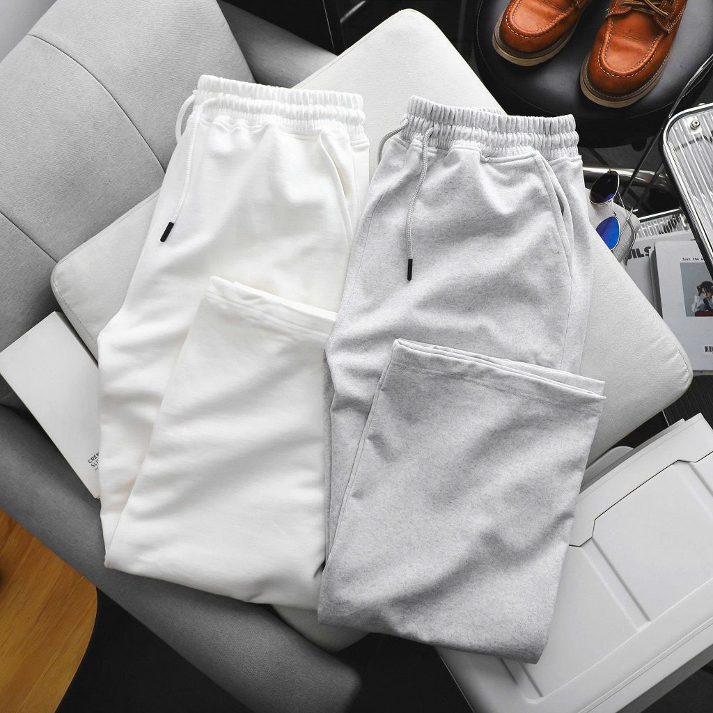 Quần thun dài ống suông vải nỉ thời trang thu đông bigsize nam< 135 kg