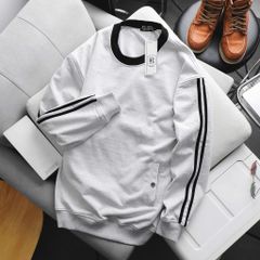 Big Men- Set bộ quần nỉ, áo sweater phối sọc vai thời trang thu đông bigsize nam< 130kg