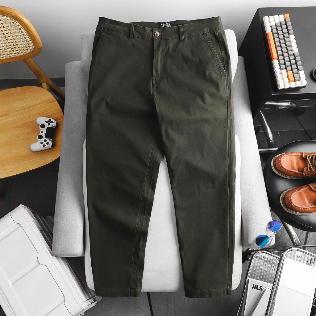 Big Men- Quần kaki dài form ống đứng bigsize nam thời trang lịch lãm 80- 130 kg