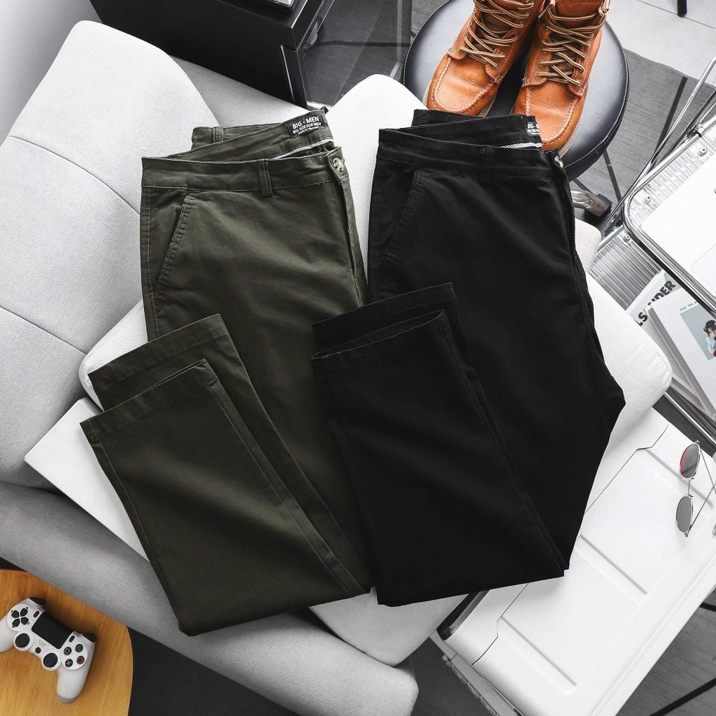 Big Men- Quần kaki dài form ống đứng bigsize nam thời trang lịch lãm 80- 130 kg