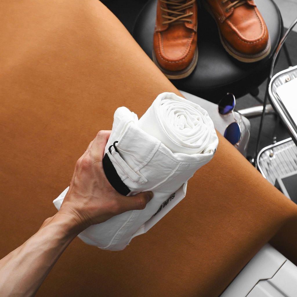 Quần jean nam bigsize màu trắng form ống đứng size 80 - 130kg