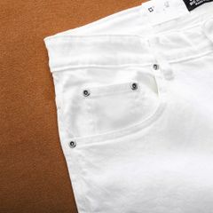 Quần jean nam bigsize màu trắng form ống đứng size 80 - 130kg