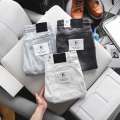 Quần short jean màu trắng thời trang bigsize nam 80-130kg
