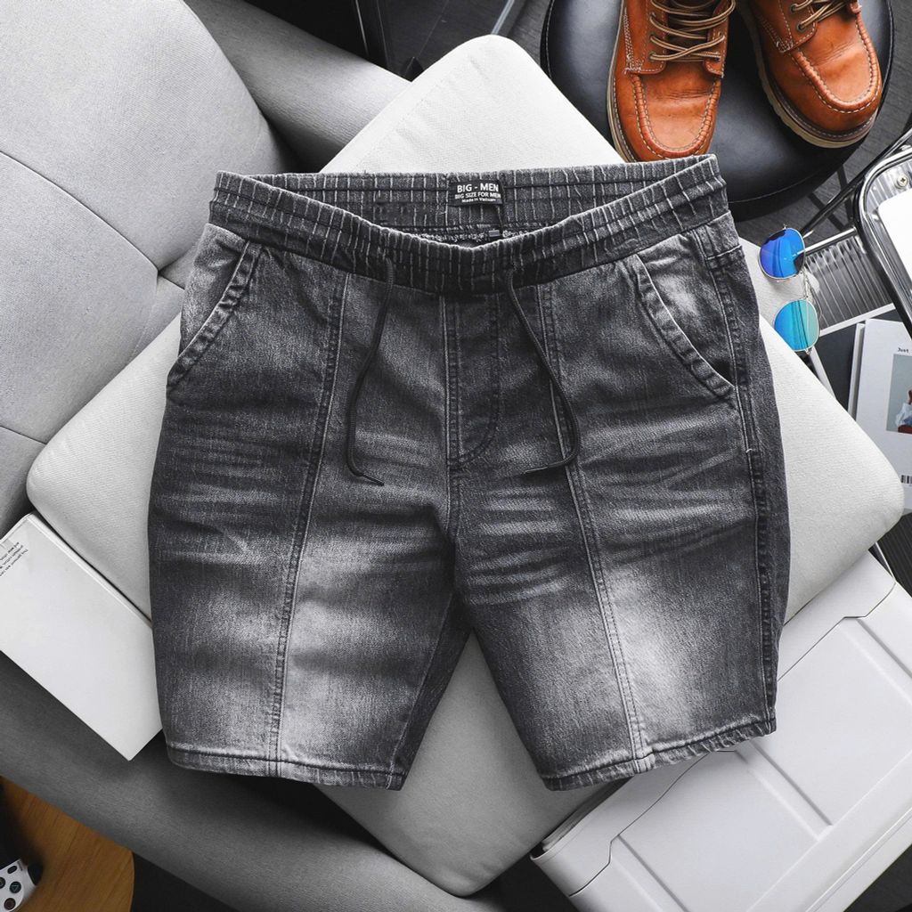 Quần short jean lưng thun co giãn thời trang bigsize nam 80-130kg - Mã 675 678
