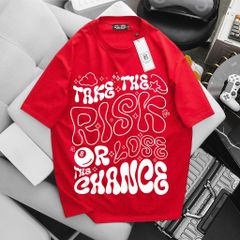 Big Men- Áo thun cotton bigsize nam in chữ RISK thời trang cá tính 85- 135 kg
