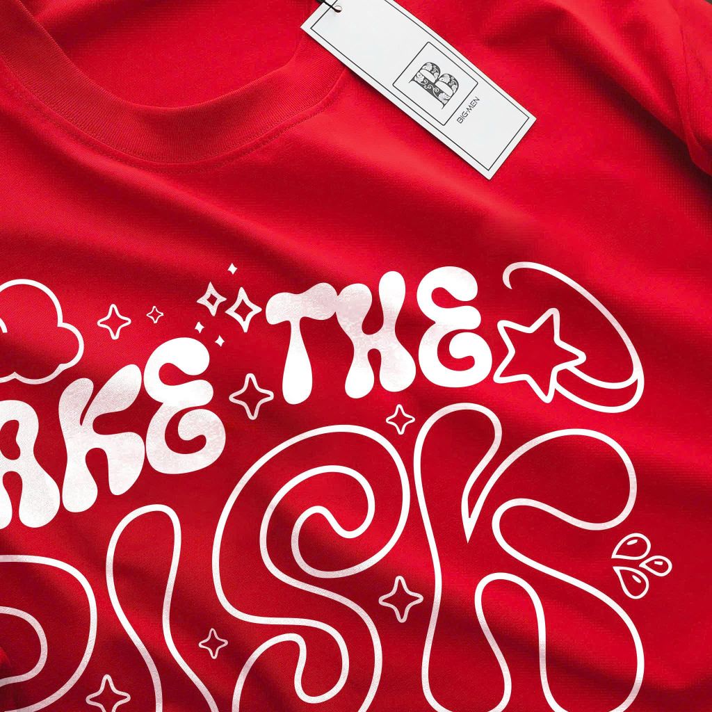 Big Men- Áo thun cotton bigsize nam in chữ RISK thời trang cá tính 85- 135 kg