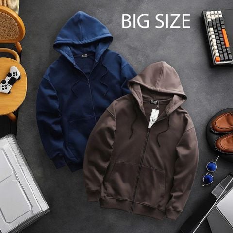 Big Men- Áo khoác chất vải nỉ màu form rộng thời trang thu đông bigsize nam 95- 140 kg