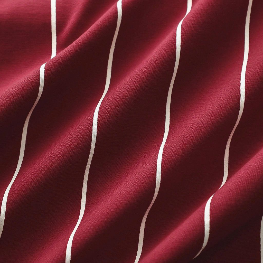 [ Big Men] Áo thun cotton màu đỏ phối sọc in lụa Rhythm thời trang bigsize nam 85- 135 kg