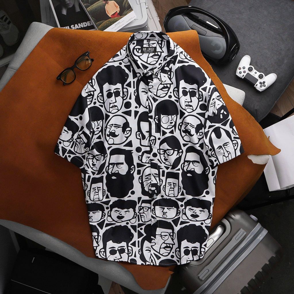 SALE ĐỒNG GIÁ 99K - Áo sơ mi tay ngắn họa tiết thời trang bigsize nam < 140kg