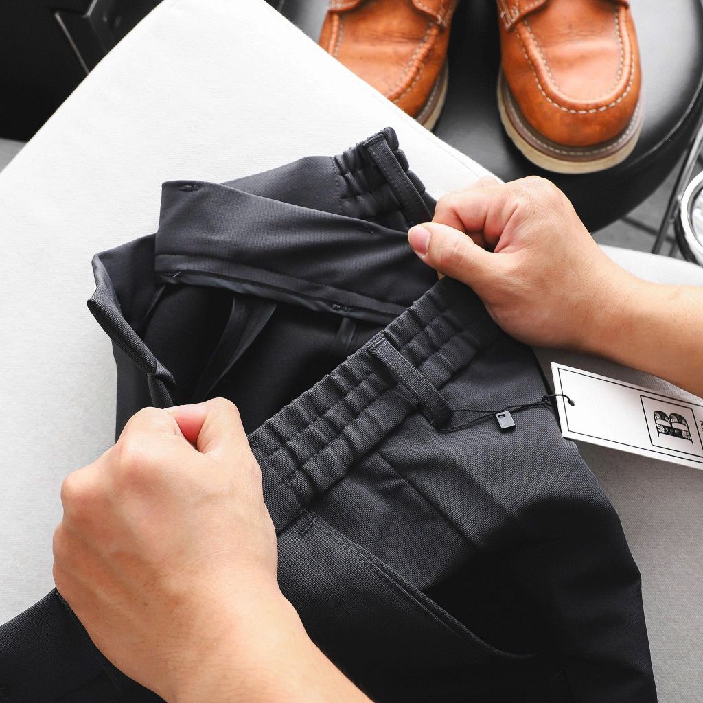 [ Big Men] Quần tây dài phối lưng thun lịch lãm thời trang bigsize nam <130kg - hq2