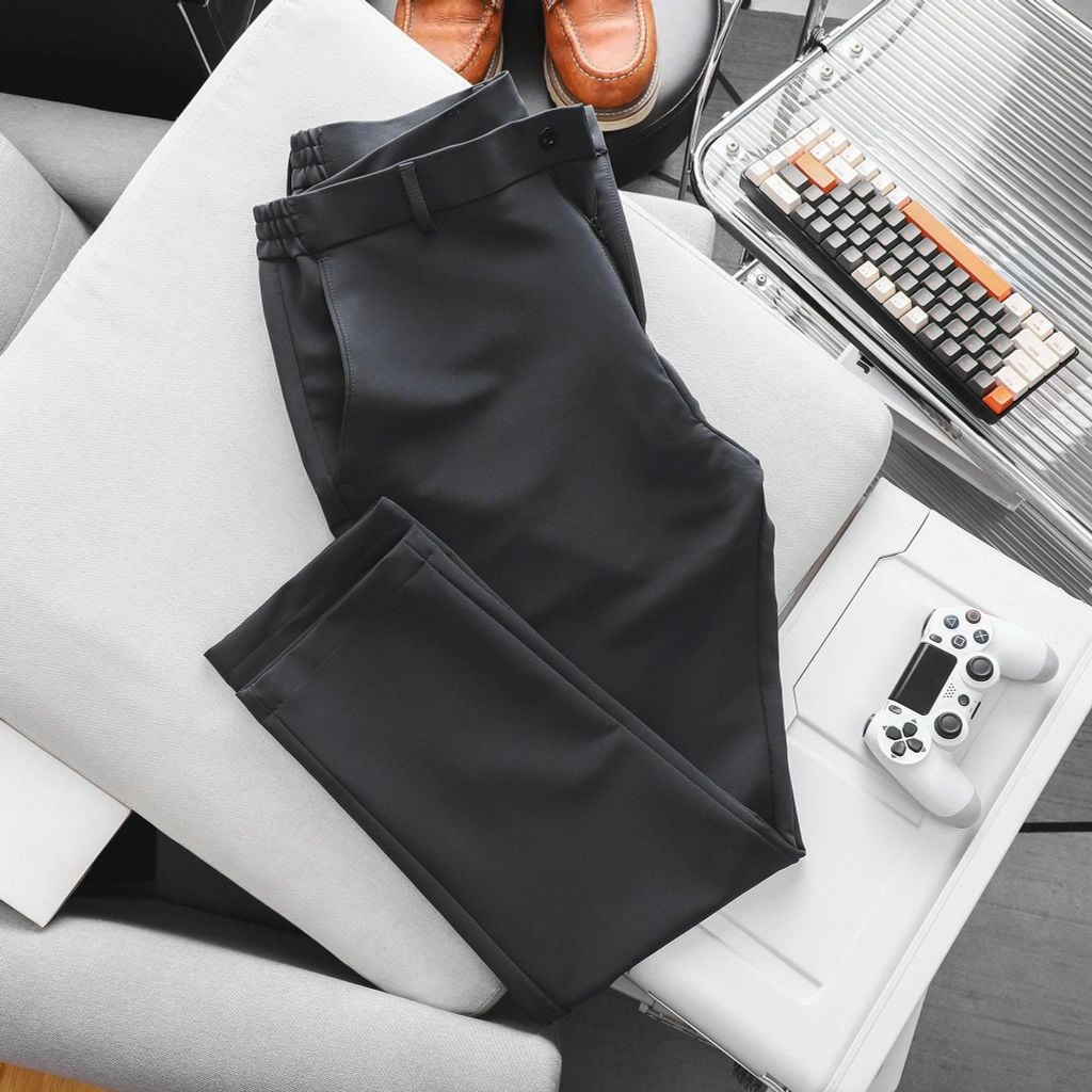 [ Big Men] Quần tây dài phối lưng thun lịch lãm thời trang bigsize nam <130kg - hq2