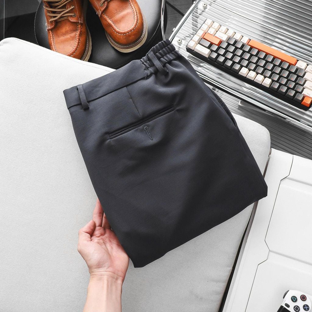 [ Big Men] Quần tây dài phối lưng thun lịch lãm thời trang bigsize nam <130kg - hq2