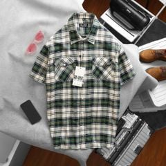 SALE 99K- Áo sơ mi tay ngắn vải caro nỉ phối túi thời trang 80-130kg