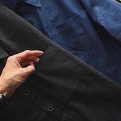 Big Men- Áo sơ mi tay ngắn chất vải denim phong cách hiện đại bigsize nam 90- 135 kg