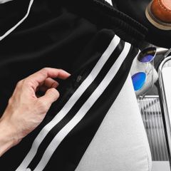 Big Men- Quần short thun thể thao phối viền hai sọc nặng động thời bigsize nam 90- 130 kg