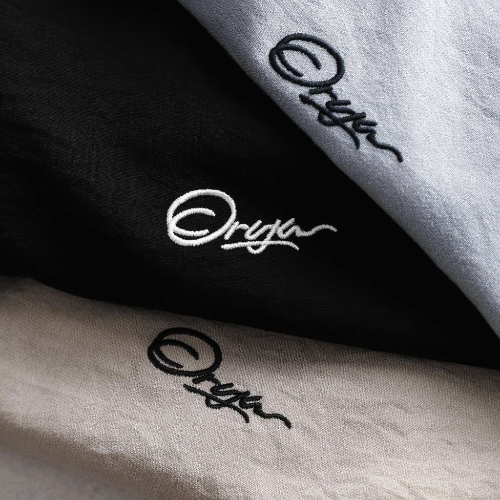 [ Big Men] Áo sơ mi tay dài vải đũi thêu chữ bigsize nam thời trang 80- 130 kg