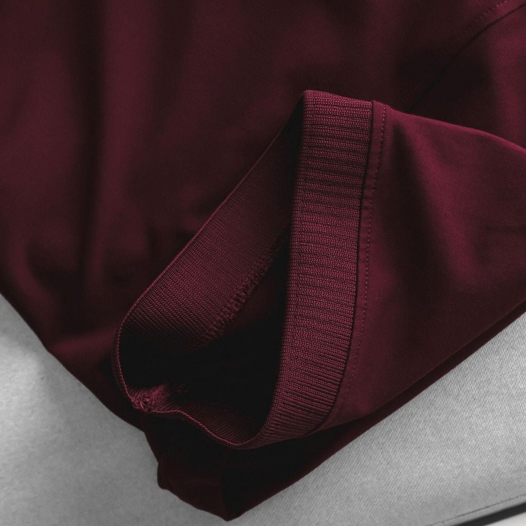 [bigsizemen] Áo thun polo trơn vải cotton 100% màu đỏ đô thời trang nam bigsize 80 - 130kg - polo2