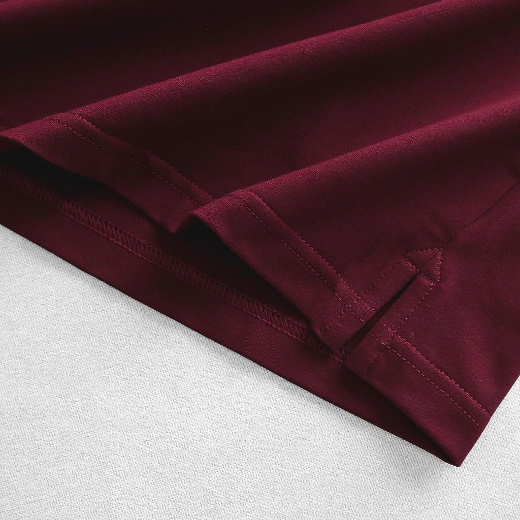 [bigsizemen] Áo thun polo trơn vải cotton 100% màu đỏ đô thời trang nam bigsize 80 - 130kg - polo2