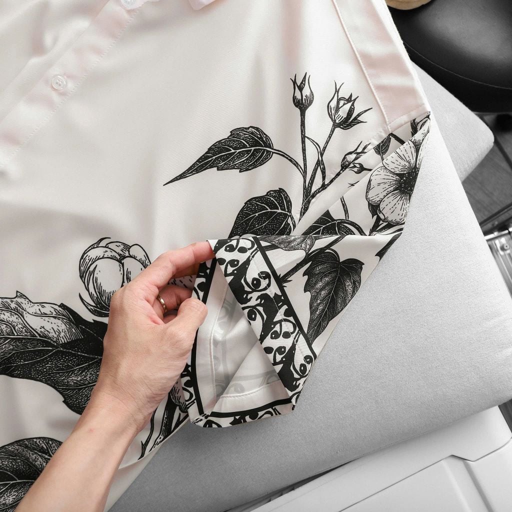 [Big Men] Áo sơ mi tay ngắn big size nam họa tiết hoa thời trang 80-130kg.