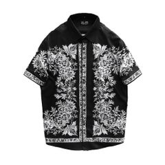 [Big Men] Áo sơ mi tay ngắn big size nam họa tiết hoa thời trang 80-130kg.