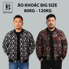 [Big Men] Áo khoác bomber 2 lớp phối màu thời trang bigsize nam 90-130kg