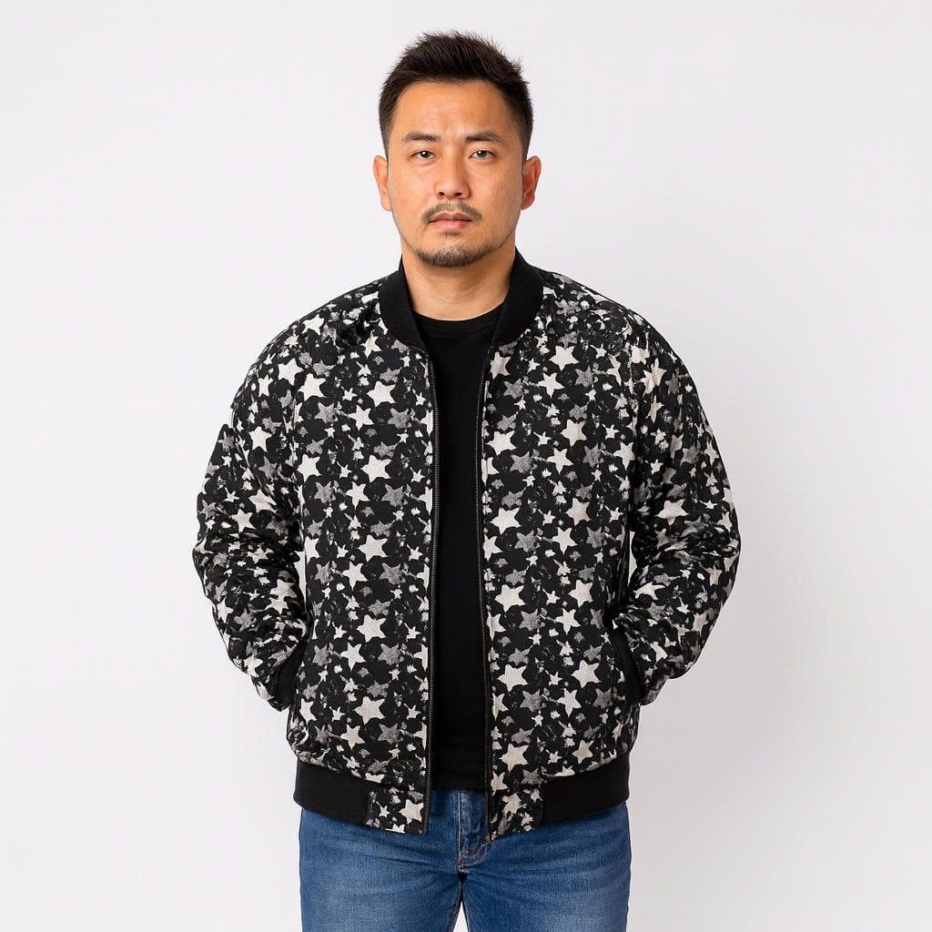 [Big Men] Áo khoác bomber 2 lớp phối màu thời trang bigsize nam 90-130kg