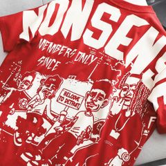 Áo thun cotton bigsize nam màu đỏ in lụa họa tiết 2 mặt Nonsense cá tính thời trang 85-135kg