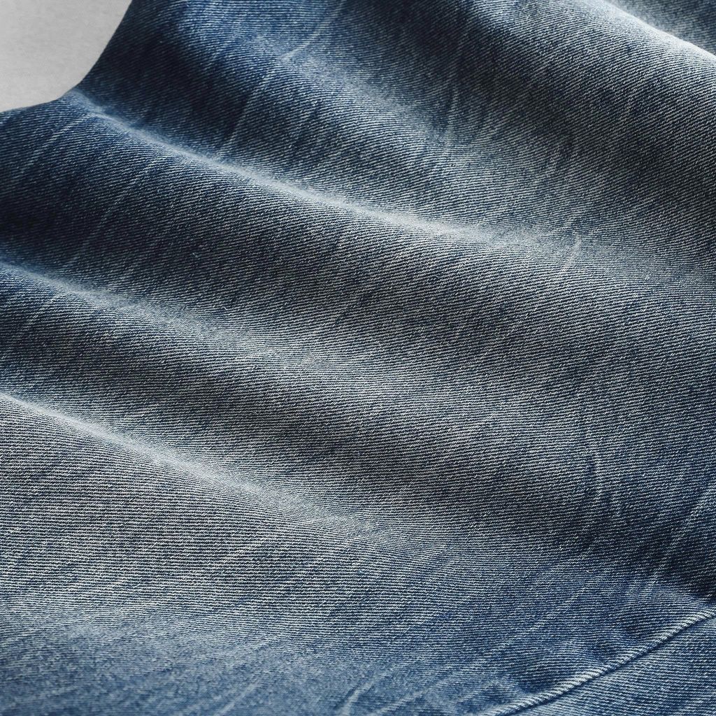 Quần jean big size nam ống rộng màu xanh 01