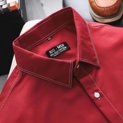 Áo sơ mi tay ngắn bigsize nam vải mango viền chỉ nổi bật phong cách trẻ trung thời trang Big Men
